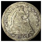 1854 Silver Seated Liberty Half Dime NICELY  CIRC