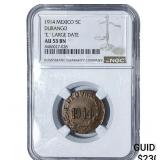 1914 Mexico Durango Copper 5 Centavos 