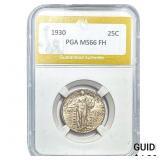 1930 Standing Liberty Quarter PGA MS66FH