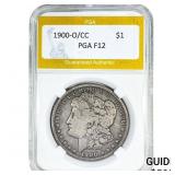 1900-O/CC Morgan Silver Dollar PGA F12