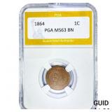 1864 Indian Head Cent PGA MS63BN
