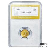 1857 Rare Gold Dollar PGA MS64
