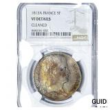 1813-A France Napoleon Bonaparte Silver 5 Francs N