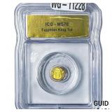 Egyptican 1/200oz Gold King Tut ICS MS70