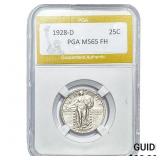 1928-D Standing Liberty Quarter PGA MS65FH