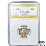 1945-S Mercury Silver Dime PGA AU50 Micro S