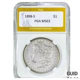 1898-S Morgan Silver Dollar PGA MS63