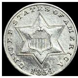 1854 Silver Three-Cent Piece UNCIRCULATED