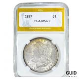 1887 Morgan Silver Dollar PGA MS63