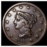 1842 Braided Hair Large Cent NEARLY  UNCIRCULATED