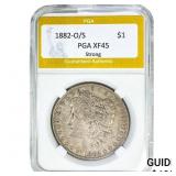 1882-O/S Morgan Silver Dollar PGA XF45 Strong