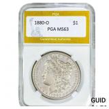 1880-O Morgan Silver Dollar PGA MS63