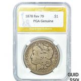 1878 Rev 79 Morgan Silver Dollar PGA Genuine