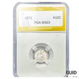 1871 Seated Liberty Half Dime PGA MS63