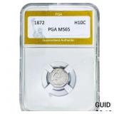 1872 Seated Liberty Half Dime PGA MS65