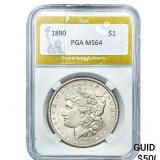 1890 Morgan Silver Dollar PGA MS64