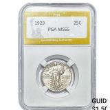 1929 Standing Liberty Quarter PGA MS65