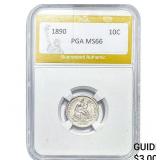 1890 Seated Liberty Dime PGA MS66