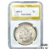 1884-O Morgan Silver Dollar PGA MS66