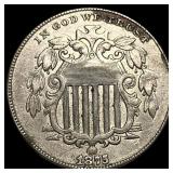 1875 Shield Nickel CLOSELY UNCIRCULATED