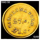 1842-50 A. Bechtler G$1 27gr 21 Carat PE CHOICE AU