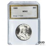 1960 Franklin Half Dollar PGA MS62