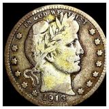 1913-D Silver Barber Quarter LIGHTLY CIRCULATED
