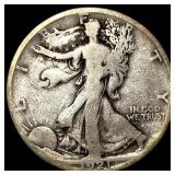 1921-S Silver Walking Liberty Half Dollar NICELY C