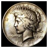 1921 Silver Peace Dollar NEARLY UNCIRCULATED