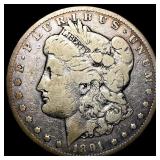 1891-CC Silver Morgan Dollar LIGHTLY CIRCULATED
