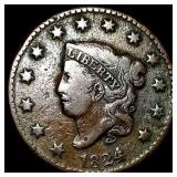 1824 Coronet Head Large Cent LIGHTLY CIRCULATED