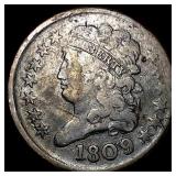 1809 Classic Head Half Cent LIGHTLY CIRCULATED