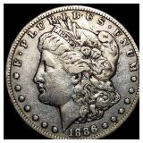 1886 Morgan Silver Dollar NEARLY UNCIRCULATED