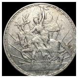 1910 Mexico Silver Peso ABOUT UNCIRCULATED
