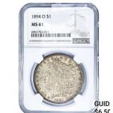 1894-O Morgan Silver Dollar NGC MS61