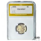 1935 Buffalo Nickel PGA MS67