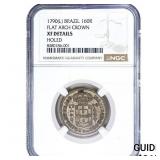 1790 Brazil Silver 160 Reis NGC XF Details