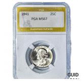 1941 Washington Silver Quarter PGA MS67