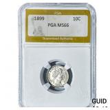 1899 Barber Dime PGA MS66