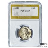 1938 Washington Silver Quarter PGA MS67