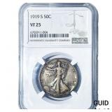 1919-S Walking Liberty Half Dollar NGC VF25