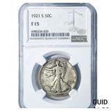 1921-S Walking Liberty Half Dollar NGC F15
