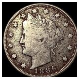 1886 Liberty Head Nickel LIGHTLY CIRCULATED