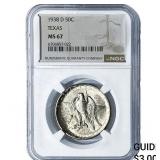 1938-D Texas Half Dollar NGC MS67