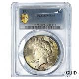 1934 Silver Peace Dollar PCGS MS66