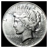 1934 Silver Peace Dollar NEARLY UNCIRCULATED