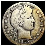 1915-S Silver Barber Quarter LIGHTLY CIRCULATED