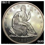 1861-O Seated Liberty Half Dollar GEM BU PL