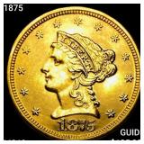 1875 $2.50 Gold Quarter Eagle UNCIRCULATED