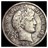 1899-S Silver Barber Dime NEARLY UNCIRCULATED